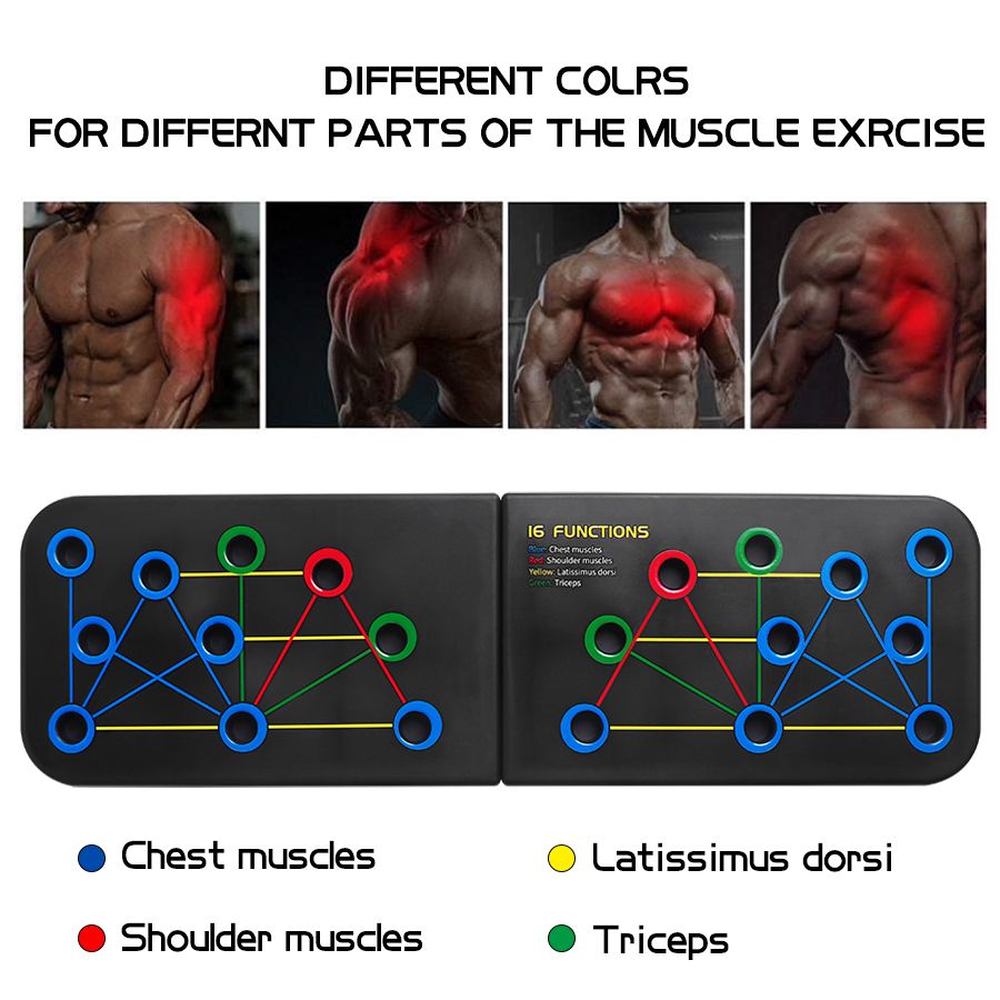 16 In 1  Rack Board Multi-Function Fitness  Stand BodyBuilding Muscle Abdominal-push Up Board