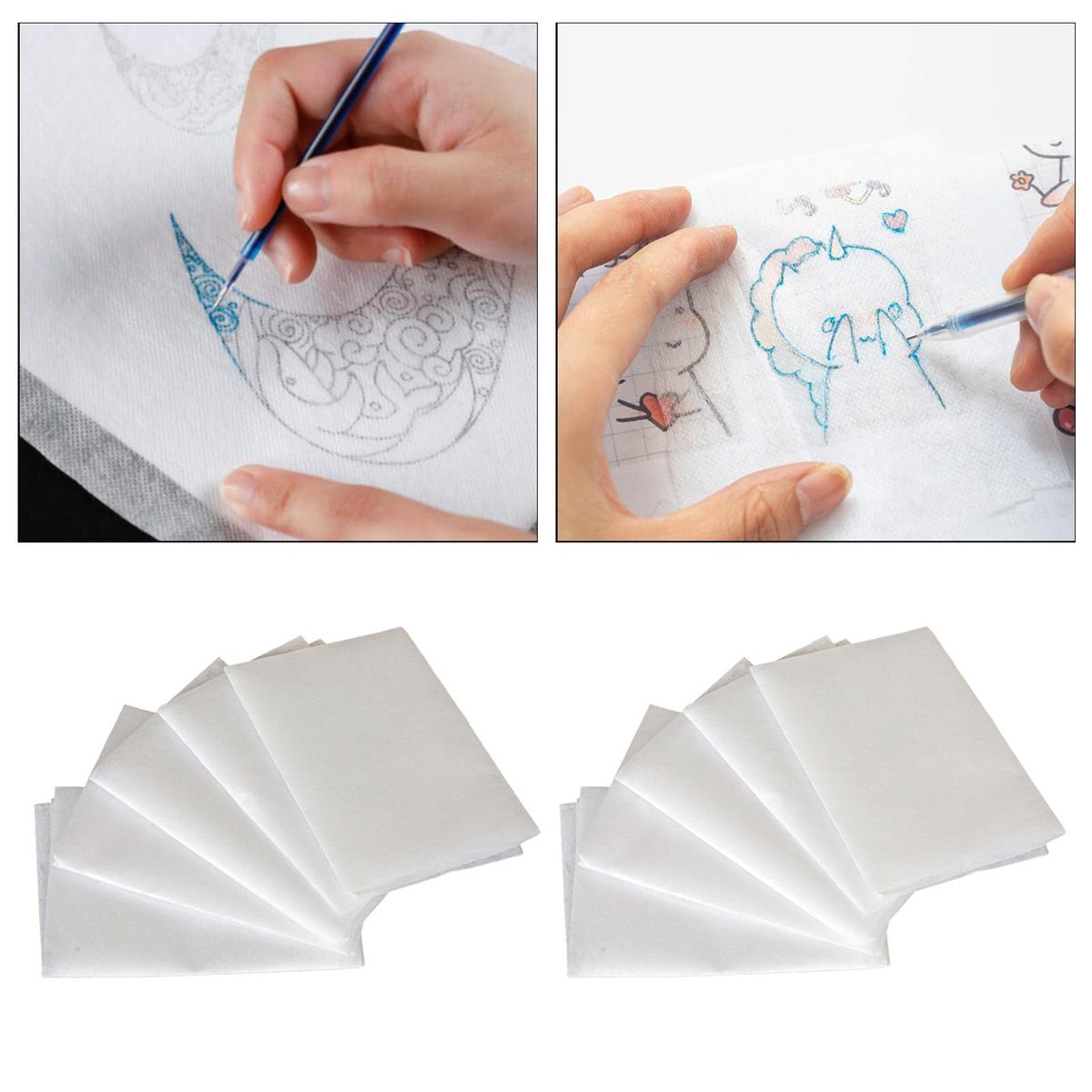10pcs Wash Away Water Soluble Embroidery Stabilizer For