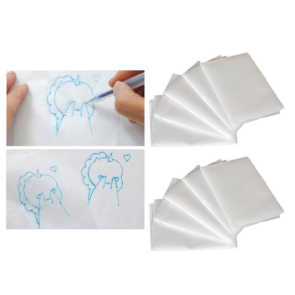10pcs Wash Away Water Soluble Embroidery Stabilizer For