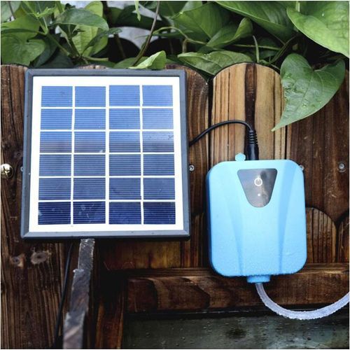 Solar Powered DC Charging Oxygenator Water Oxygen Pump Pond Aerator Aquarium Air Pump