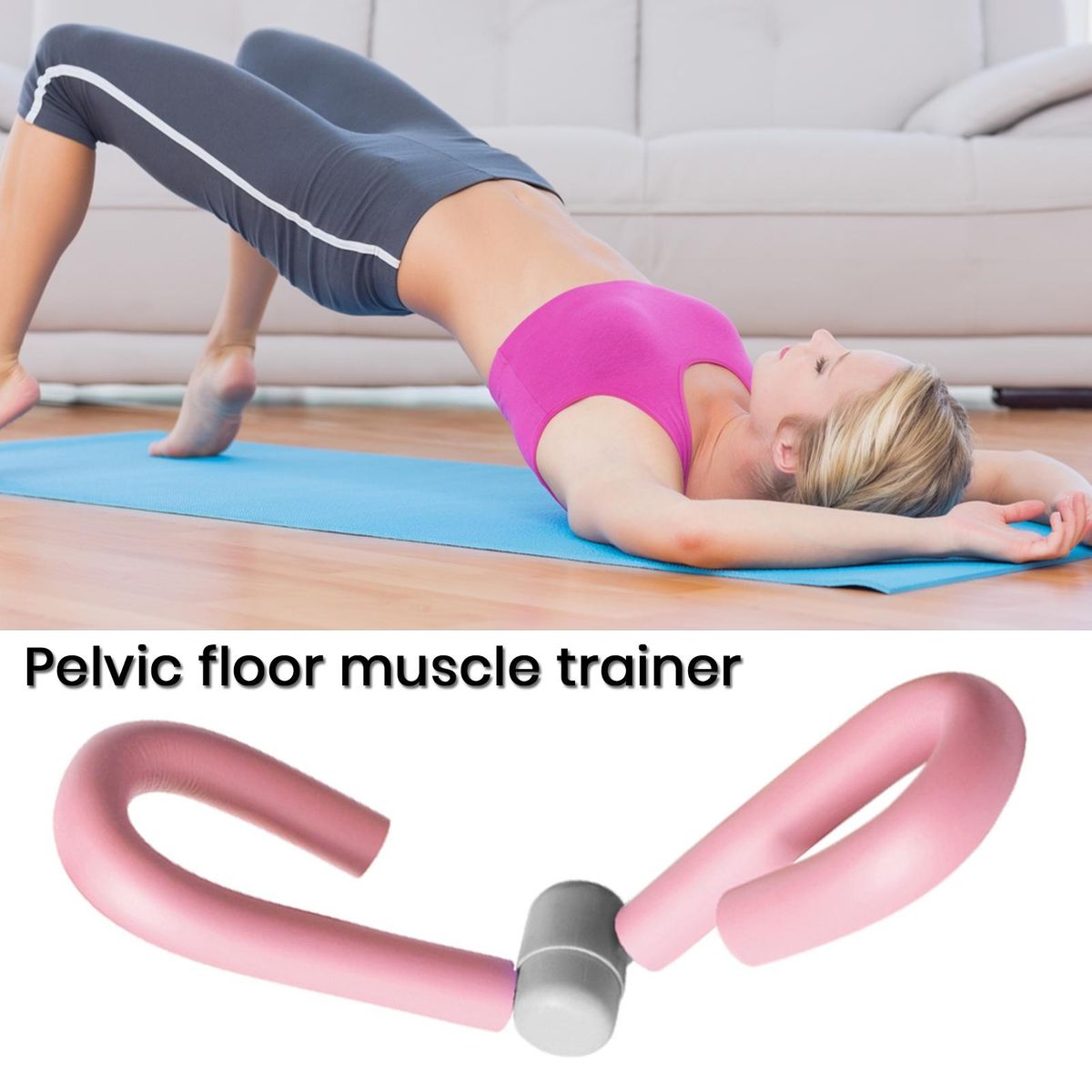 Leg Muscle Trainer Beauty Leg Clamp Exerciser Pink
