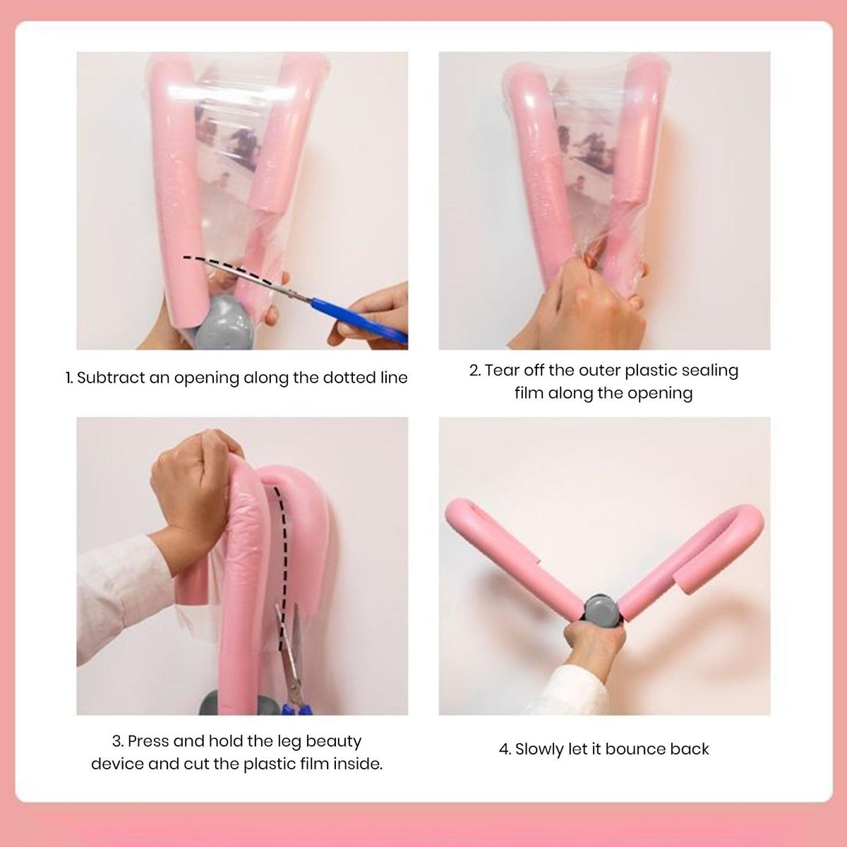 Leg Muscle Trainer Beauty Leg Clamp Exerciser Pink
