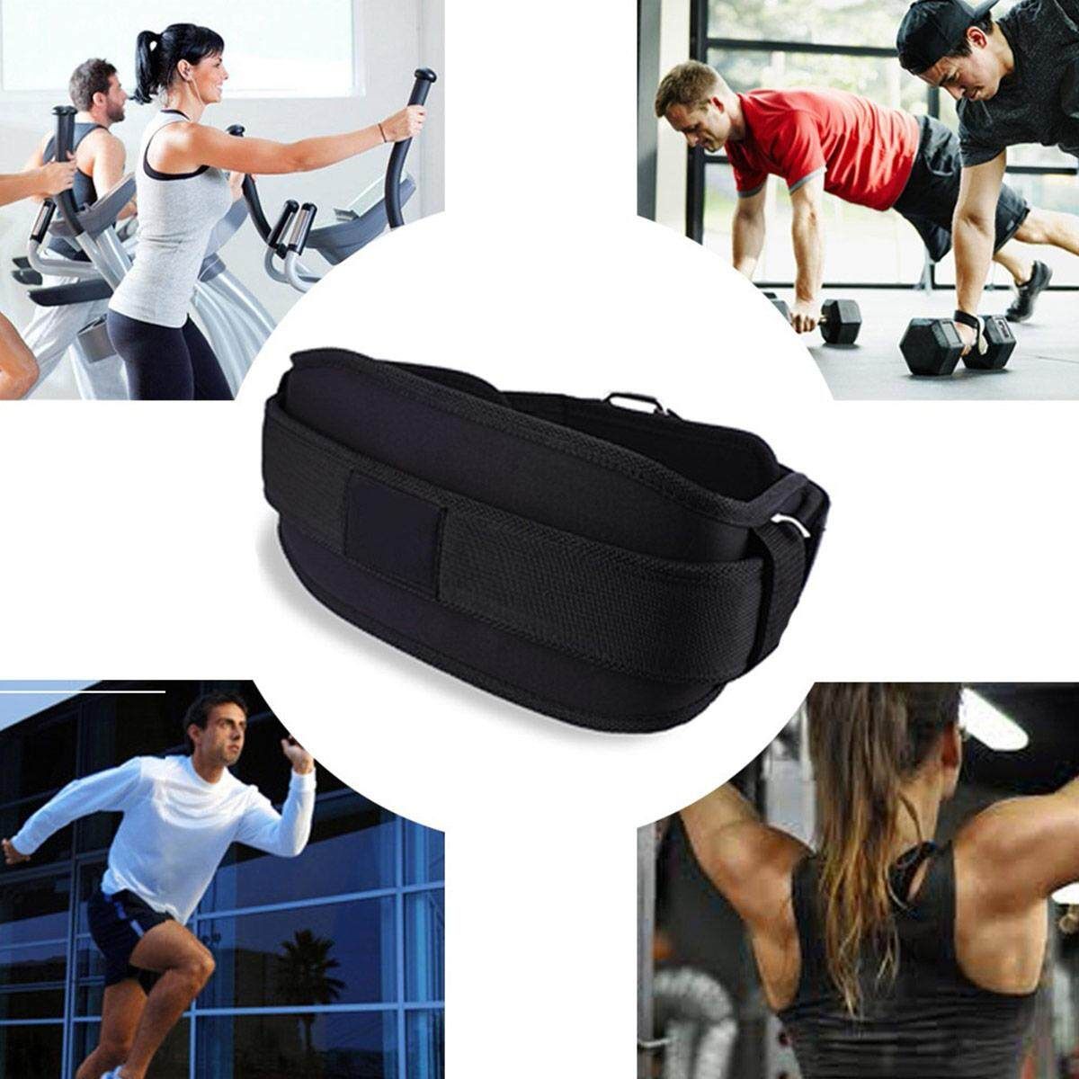 Weight Lifting Belt Body Building Gym Fitness Training Back Waist Strap--L L