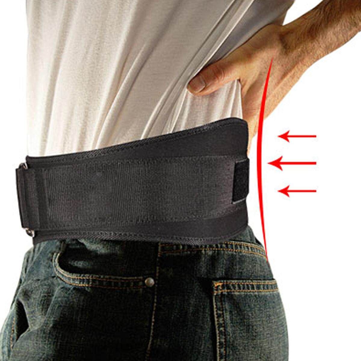 Weight Lifting Belt Body Building Gym Fitness Training Back Waist Strap--L L