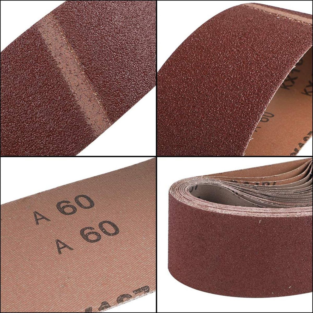 21x3 Inches Sanding Belt (533*76mm), 18 Pack Aluminum Oxide Sanding Belts (3 Each of 60 80 120 180 240 400 Grits) for Belt Sander