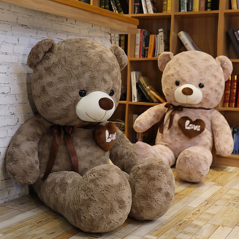 1pc Big High Quality 2 Colors Teddy Bear With Love Stuffed
