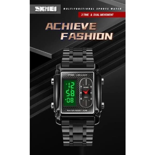 County Waterproof Black Bracelet Wristwatch