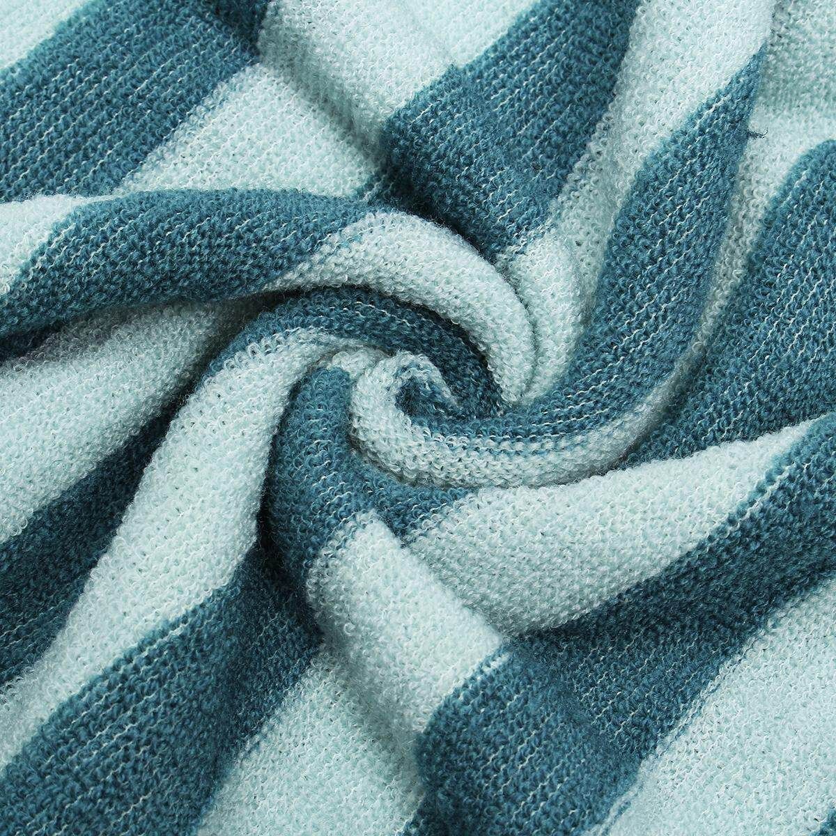 For 6'3” Surf Board Longboard Funboard Socks Cover Storage Bag Protective Case Light Blue White Stripe
