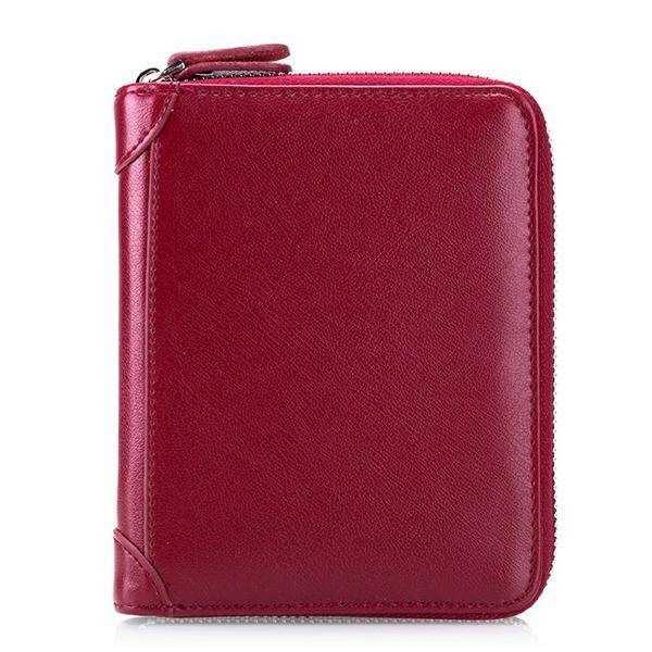 Antimagnetic Leather 40 Card Slots Card Holder Passport Storage Bag Jujube Red