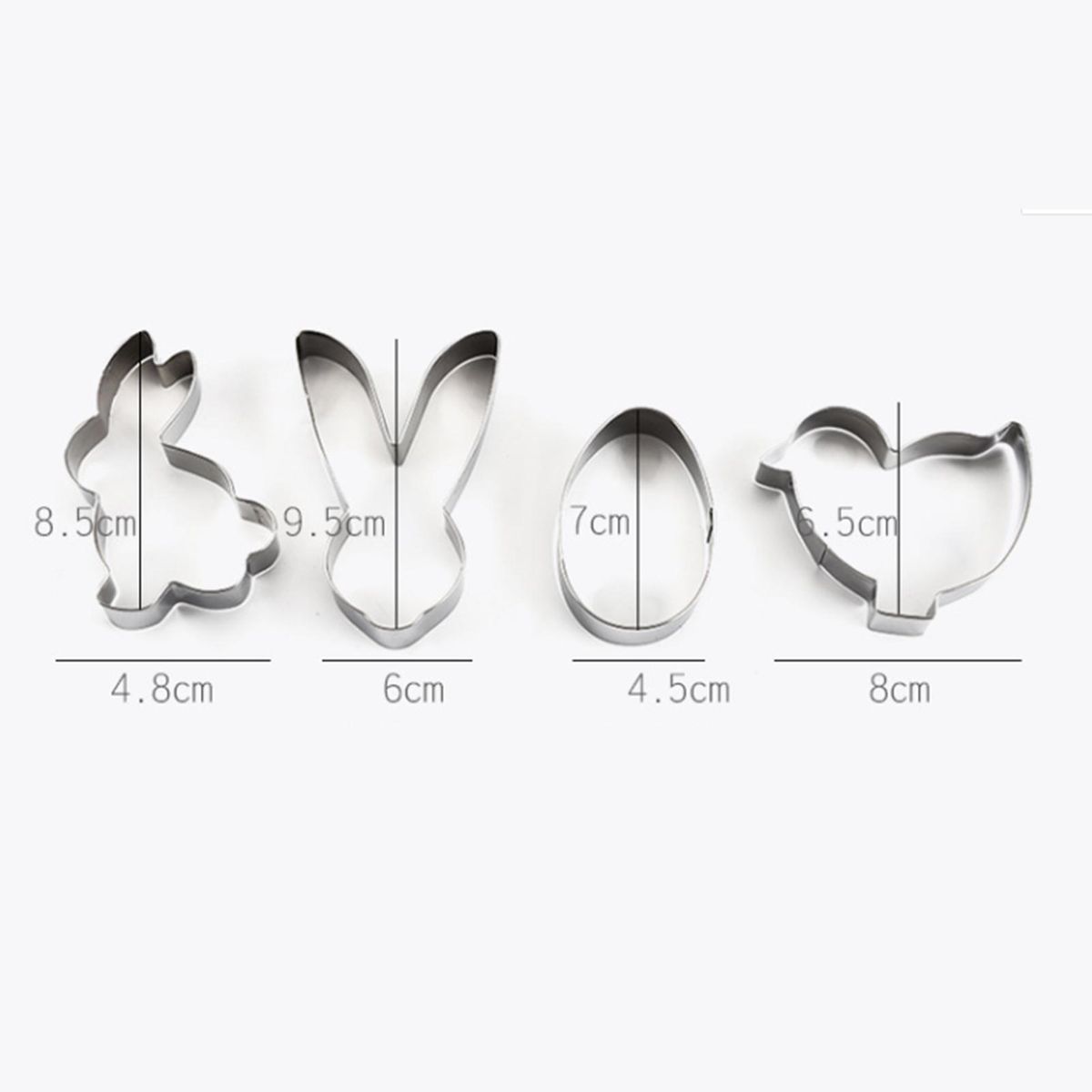 4Pcs Stainless Steel Mini Animal Cake Molds Biscuits Mousse Pudding Small Cake Baking Mold Kitchen Tool