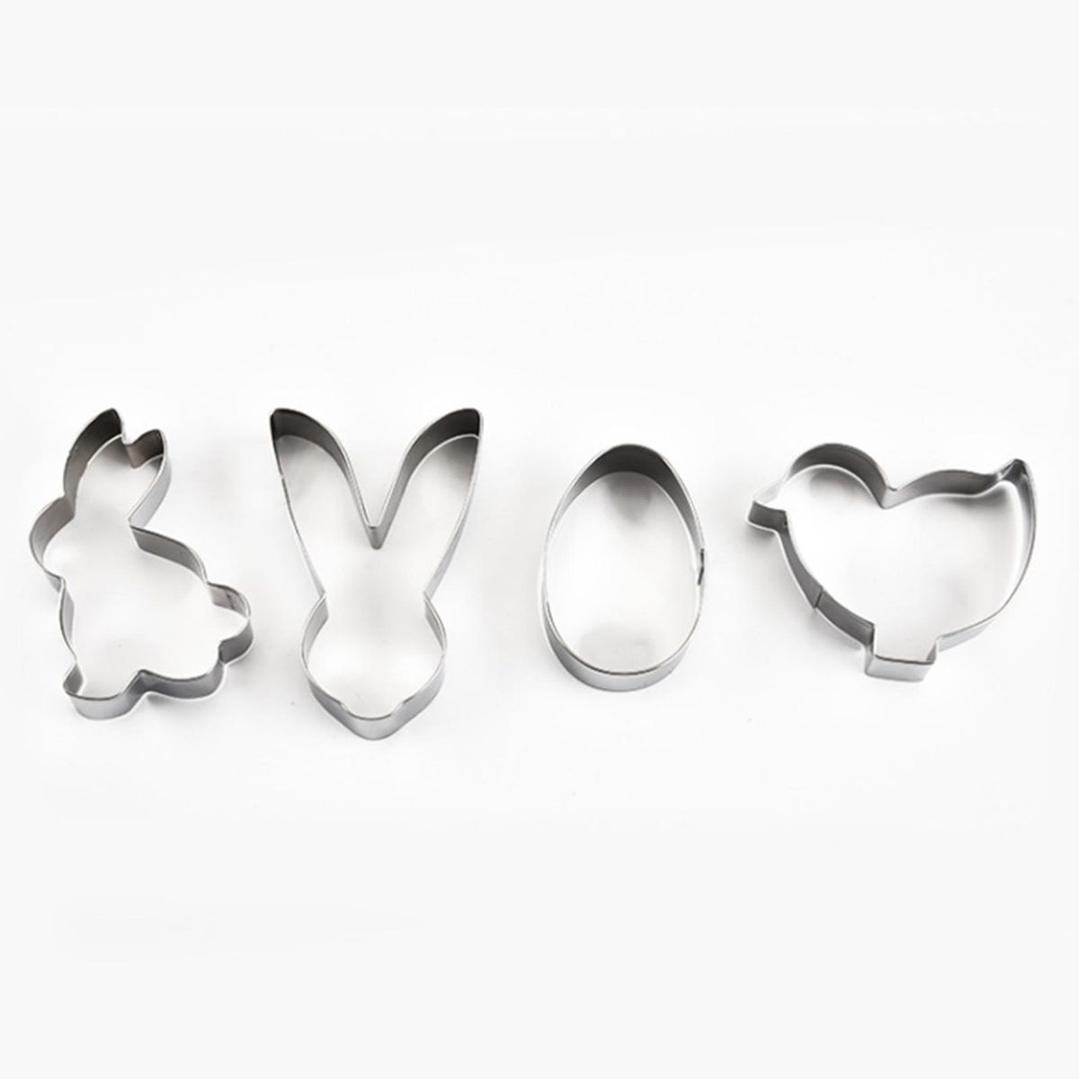 4Pcs Stainless Steel Mini Animal Cake Molds Biscuits Mousse Pudding Small Cake Baking Mold Kitchen Tool