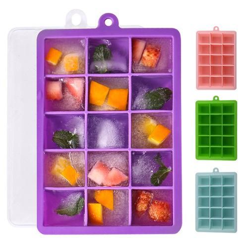15 Grid Ice Tray Mold Box Silicone Ice Cube Square Tray Mold Diy Bar Pub Wine Ice Blocks Maker Model Kitchen tools