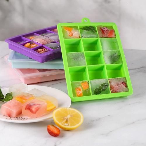 15 Grid Ice Tray Mold Box Silicone Ice Cube Square Tray Mold Diy Bar Pub Wine Ice Blocks Maker Model Kitchen tools
