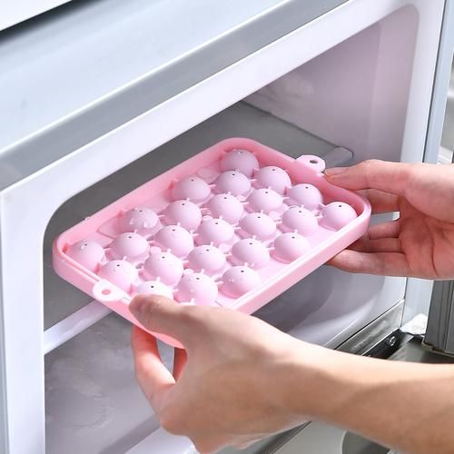 25 Grids Silicone Ice Grid Ball Ice Cube Mold with Cover Ice Storage Box Easy to Demould Bar Home Party Kitchen Tools
