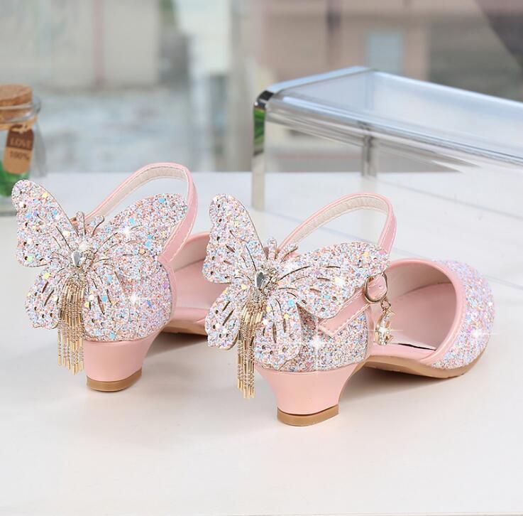 High Heeled Footwear With Butterfly Knot