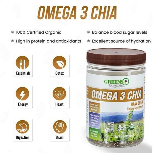 Omega 3 Chia Ancient Raw Seed 1lbs 454g