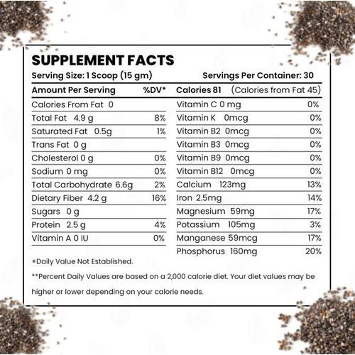 Omega 3 Chia Ancient Raw Seed 1lbs 454g