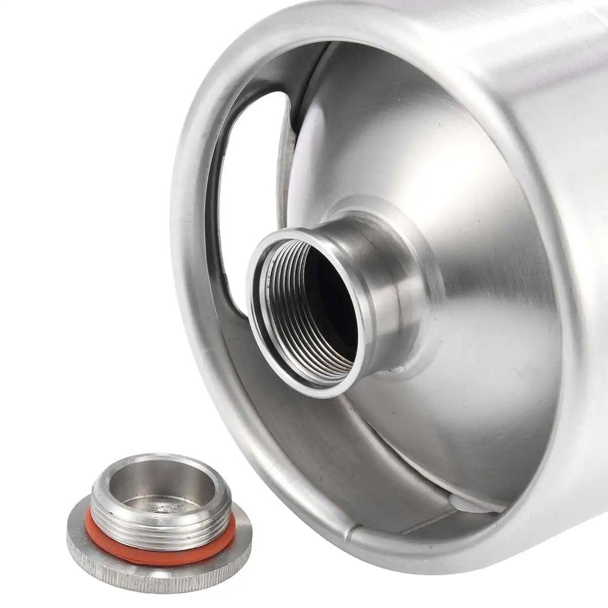 304 Stainless Steel 2L Mini Beer Keg Pressurized Growler Durable Portable Beer Bottle Home Brewing Beer Making Tool For Home Pub