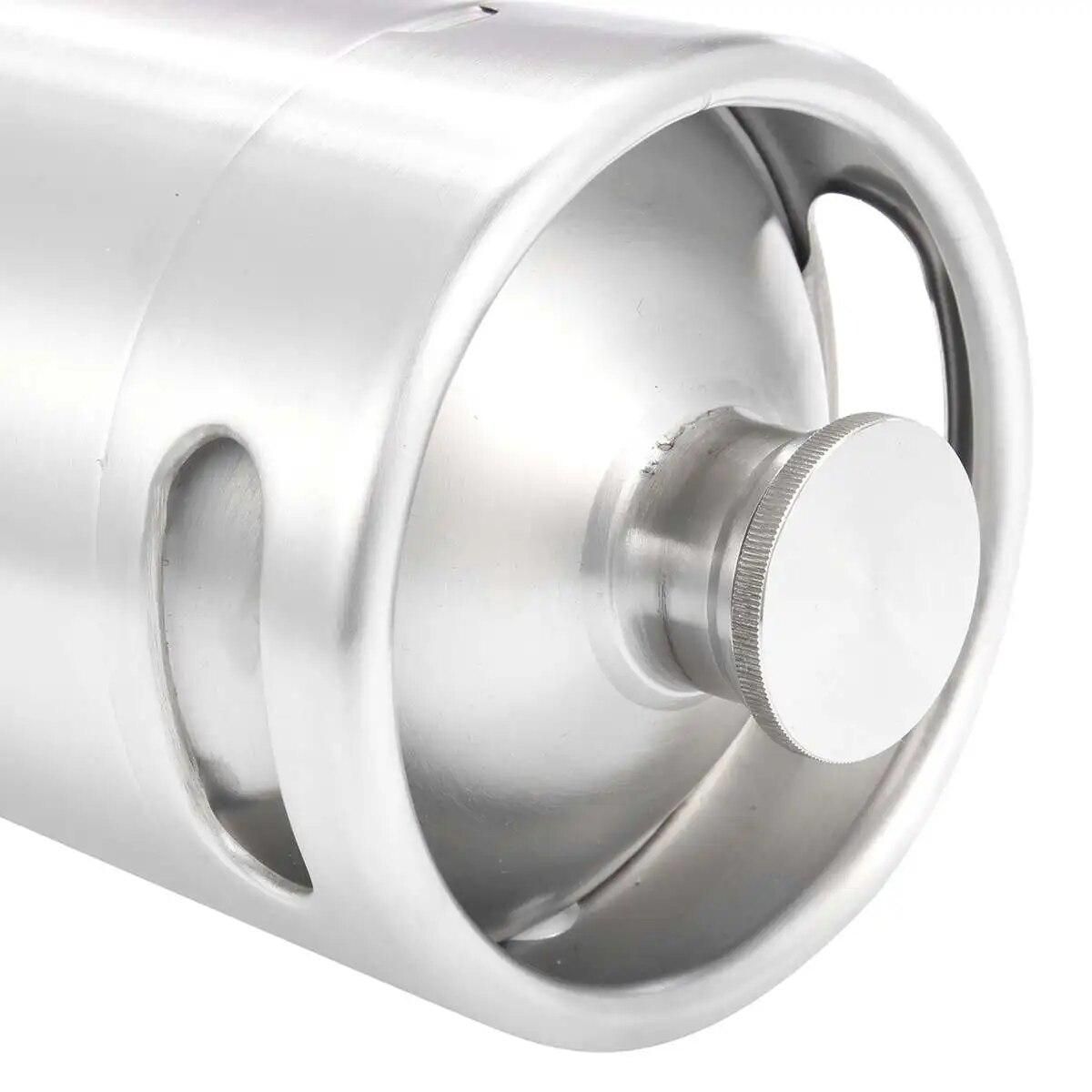 304 Stainless Steel 2L Mini Beer Keg Pressurized Growler Durable Portable Beer Bottle Home Brewing Beer Making Tool For Home Pub