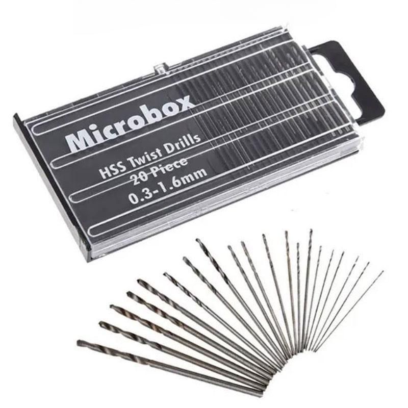 1Pack(20PCS) Mini Drill Bit 0.3mm-1.6mm
