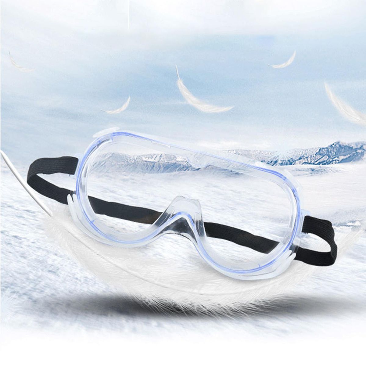 Eyeglasses Eye Googles Work Lab Experiment Airy White Frame