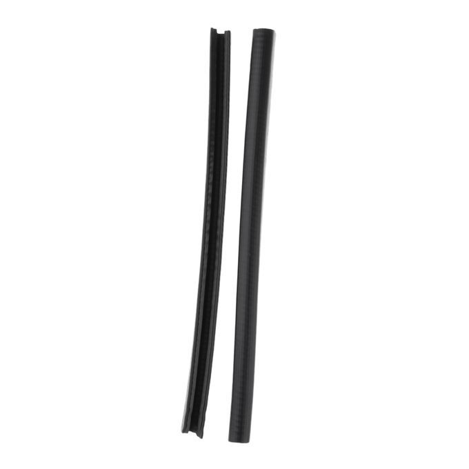 2pcs Protective Rubber Strip For Longboard Skateboard Deck Edge Black