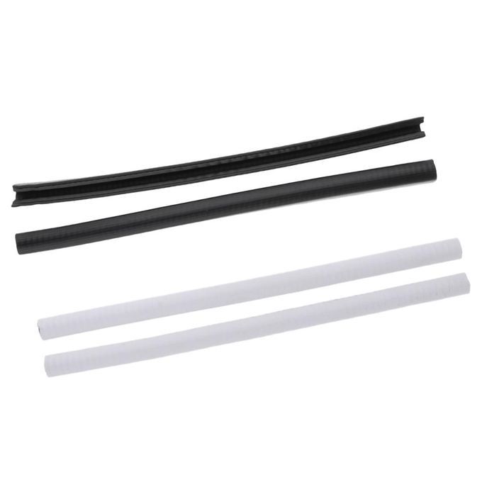 2pcs Protective Rubber Strip For Longboard Skateboard Deck Edge Black