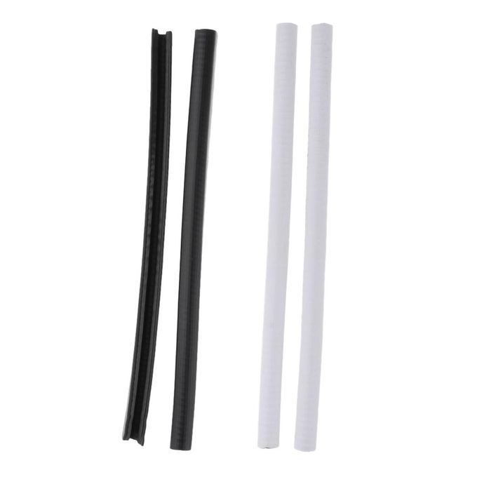 2pcs Protective Rubber Strip For Longboard Skateboard Deck Edge Black