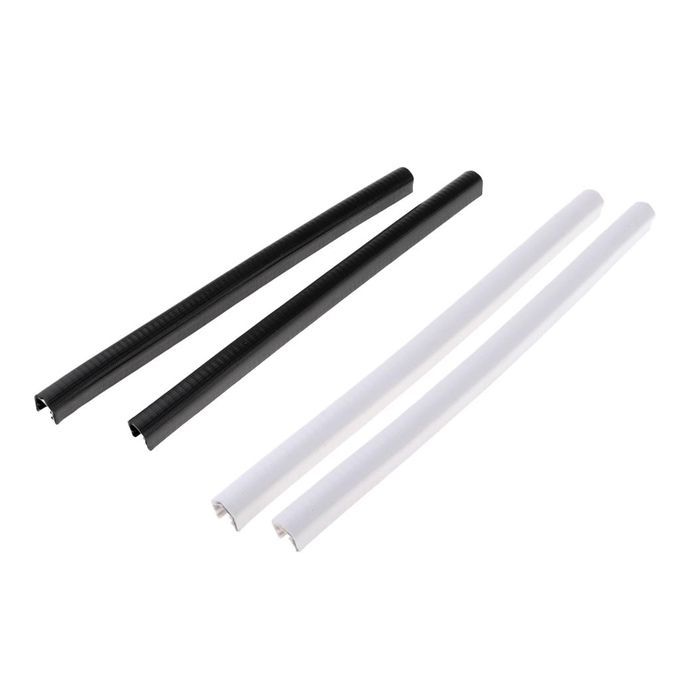 2pcs Protective Rubber Strip For Longboard Skateboard Deck Edge Black