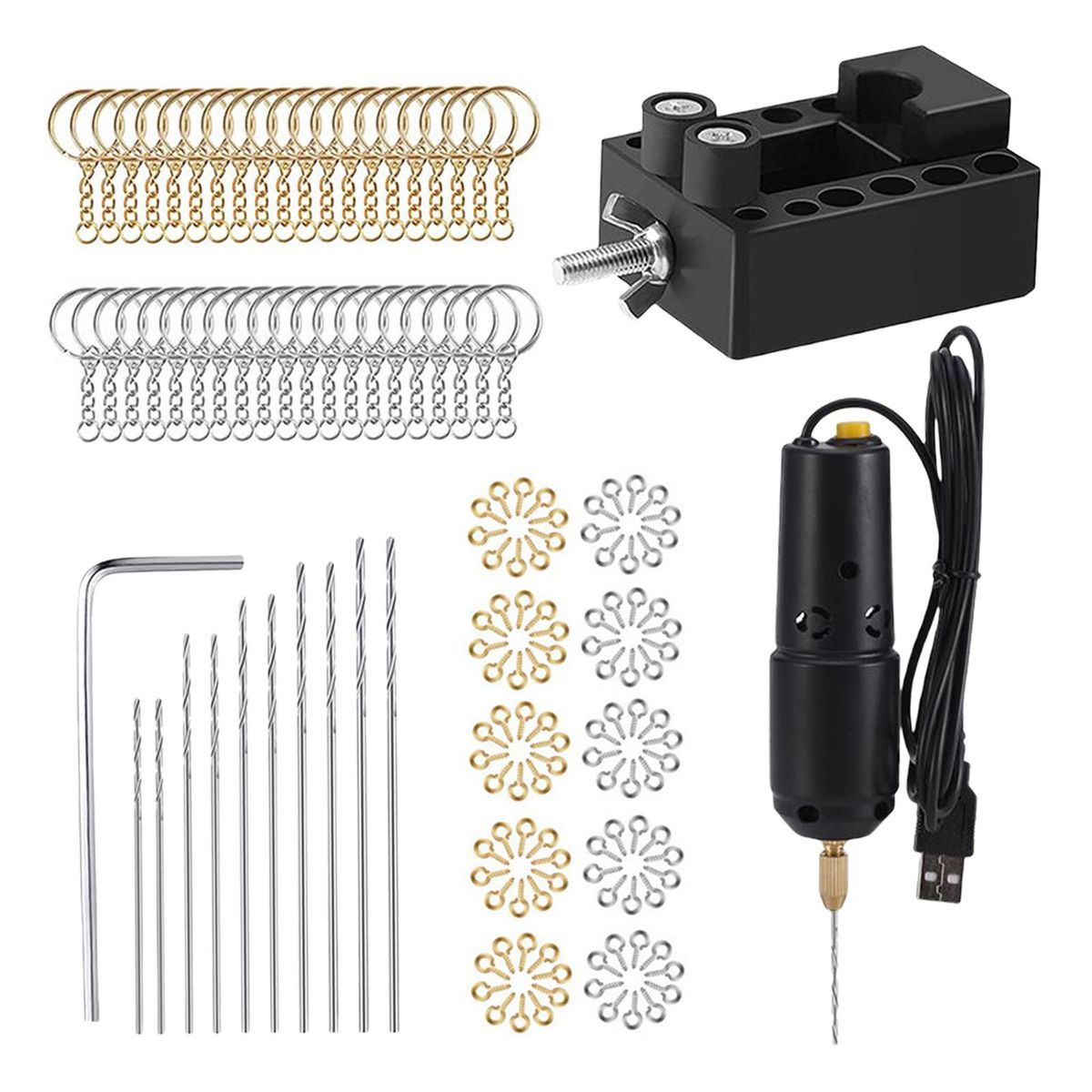 Portable Mini Electric Drill For Jewelry Making Epoxy Resin With Parts