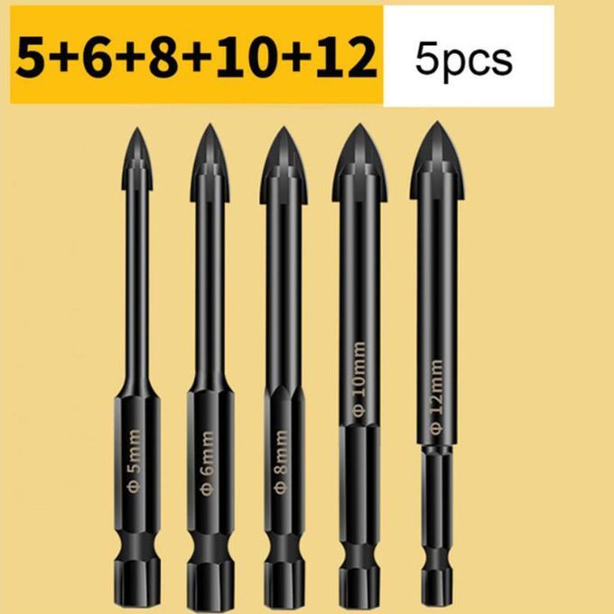 Ceramic Tile Brick Plastic Wood Hole Opener Tool 5Pcs B