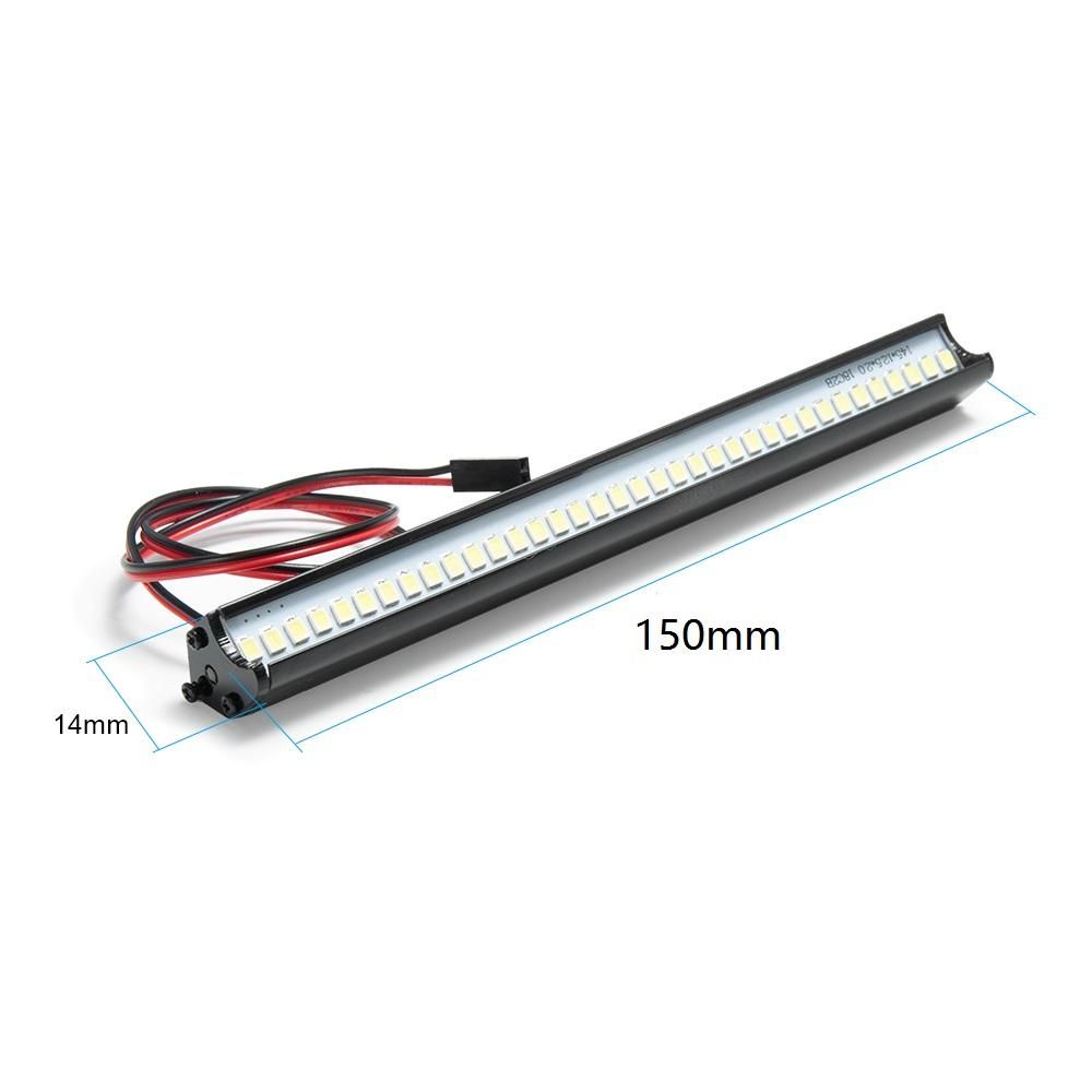 150MM 36 LED Light Bar Roof Lamp Lights for Axial SCX10 90046 Jeep Wrangler Body 1/10 RC Crawler Car Upgrade Parts