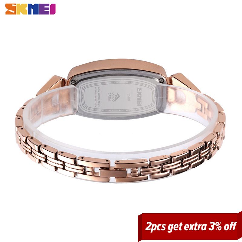 Womens LED Touch Diamond Slim Watch Stainless Steel