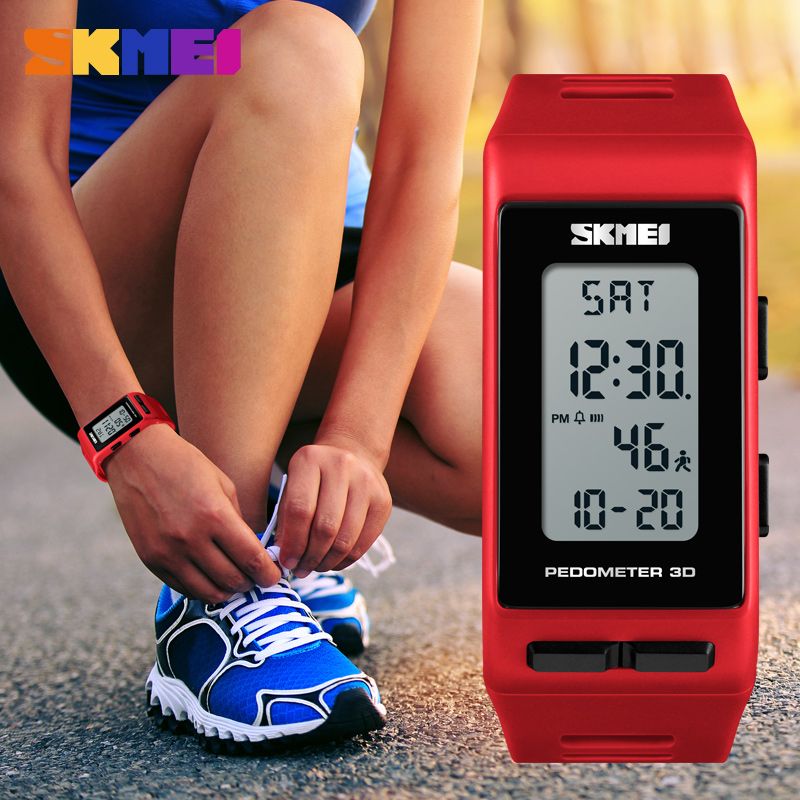 Womens Pedometer 3D Sport Wristwatch Calories Watch Bracelet