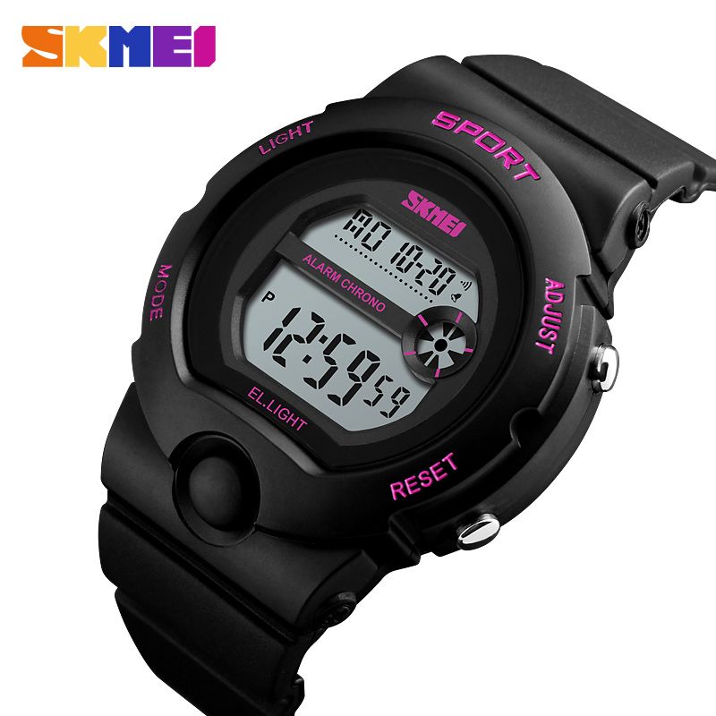 Womens Waterproof Watches Alarm Sport Chrono Digital Wristwatches