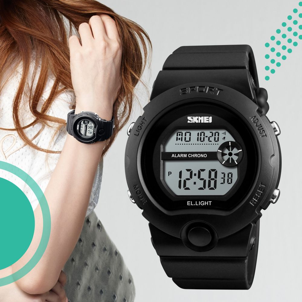 Womens Waterproof Watches Alarm Sport Chrono Digital Wristwatches