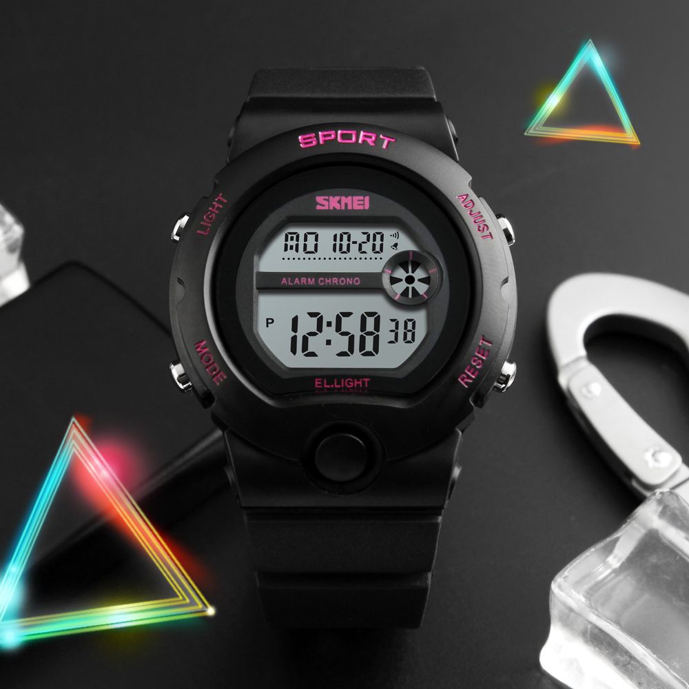 Womens Waterproof Watches Alarm Sport Chrono Digital Wristwatches