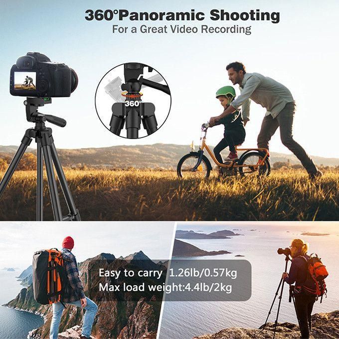 Portable telescopic smartphone tripod with phone holder