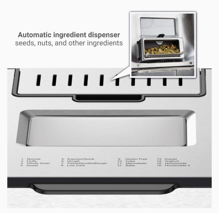 Digital Bread Maker With 16 Preset Functions - 710W