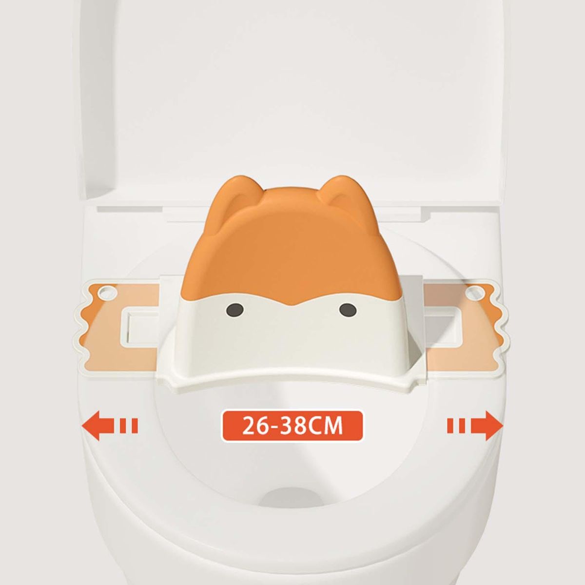 Cartoon Baby Toilet Training Seat Cushion Universal Adjustable Orange