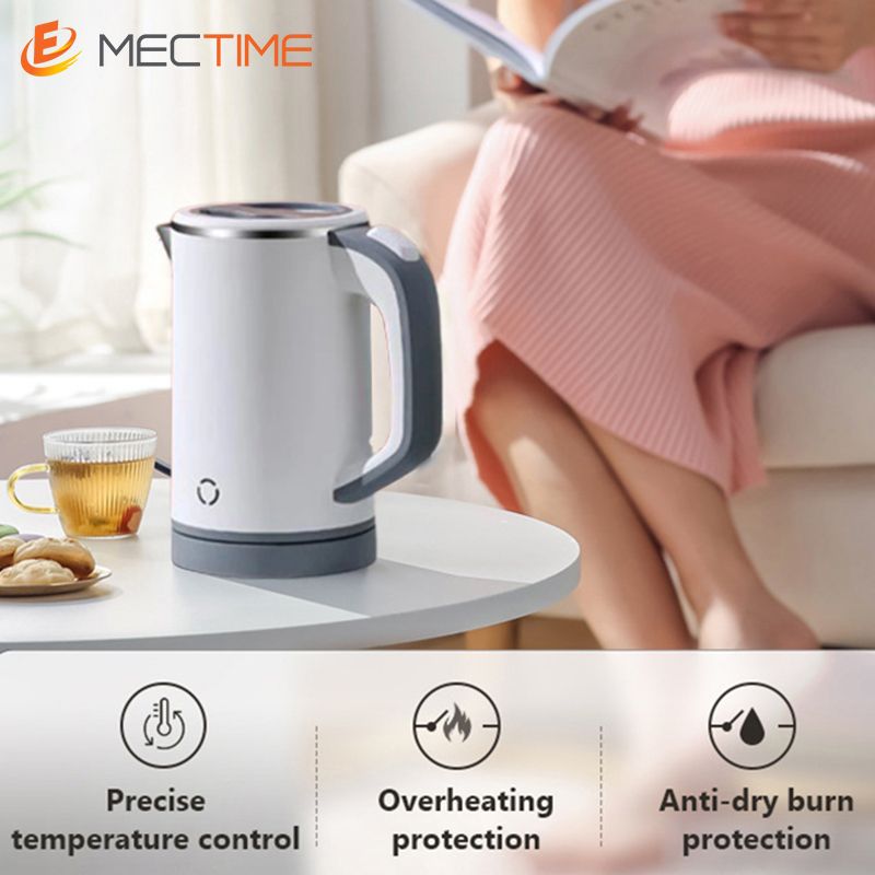 Electric Kettle Travel Beaker Light Luxury Kettle 0.8L White