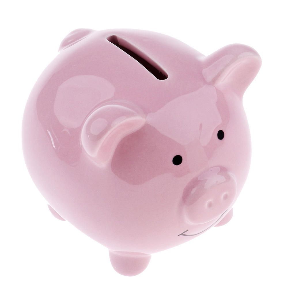 Kids Piggy Bank Money Box Saving Coins Cash Fun Gift Small-Pink