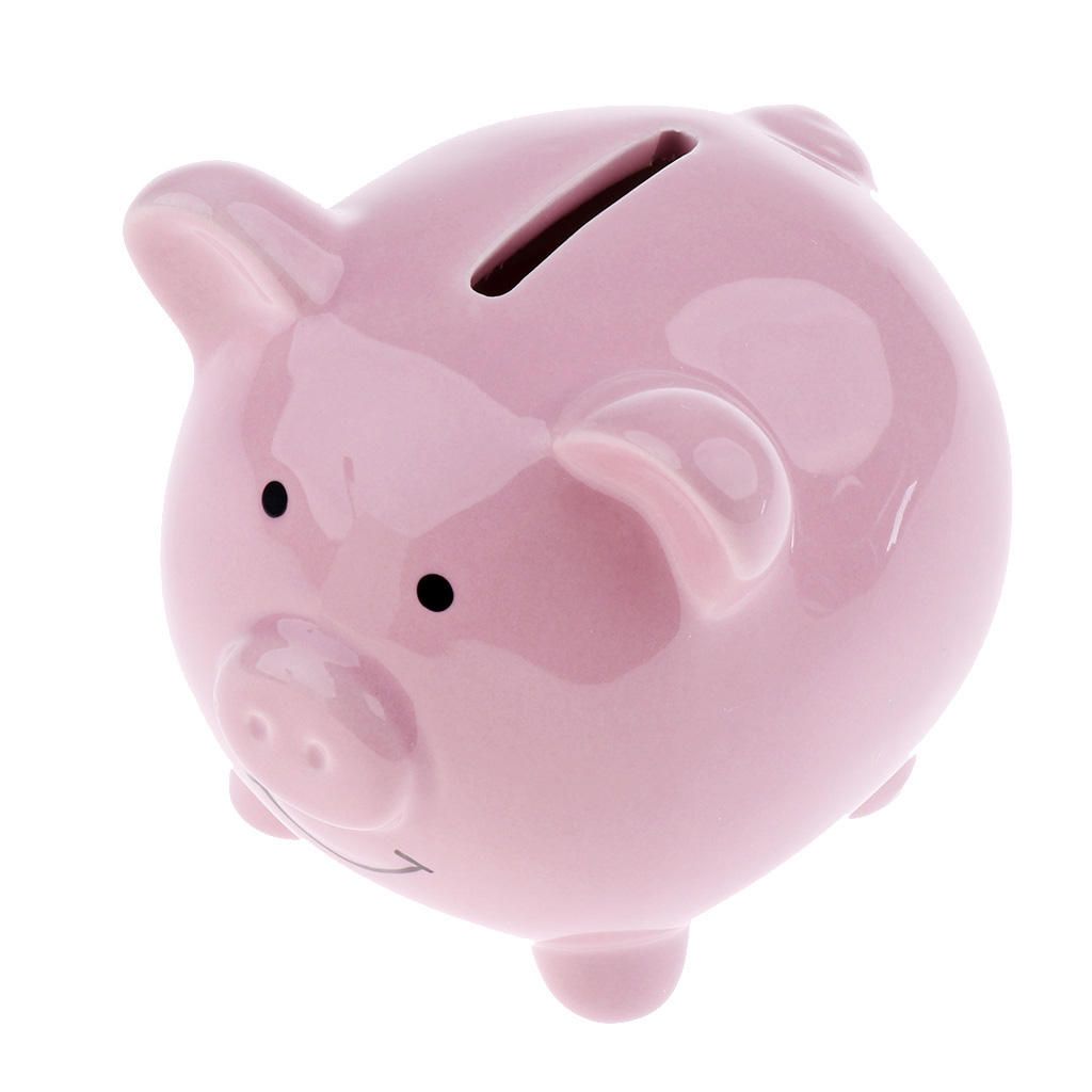Kids Piggy Bank Money Box Saving Coins Cash Fun Gift Small-Pink