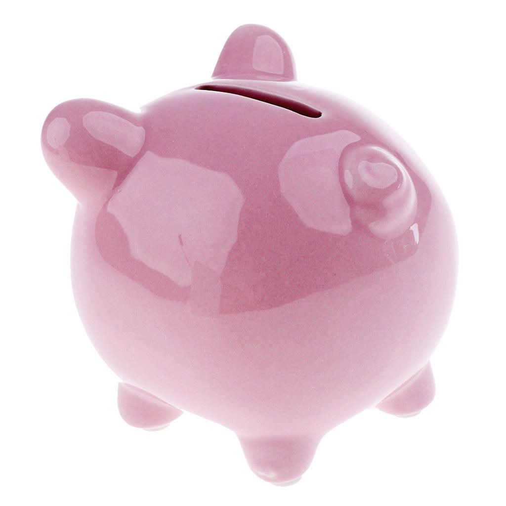 Kids Piggy Bank Money Box Saving Coins Cash Fun Gift Small-Pink