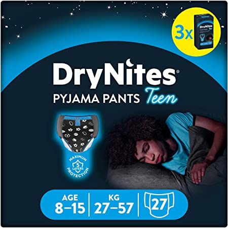 DryNites Bedwetting Pants, Boys, 8-15 Yrs, 27-57 Kg, 27Pcs
