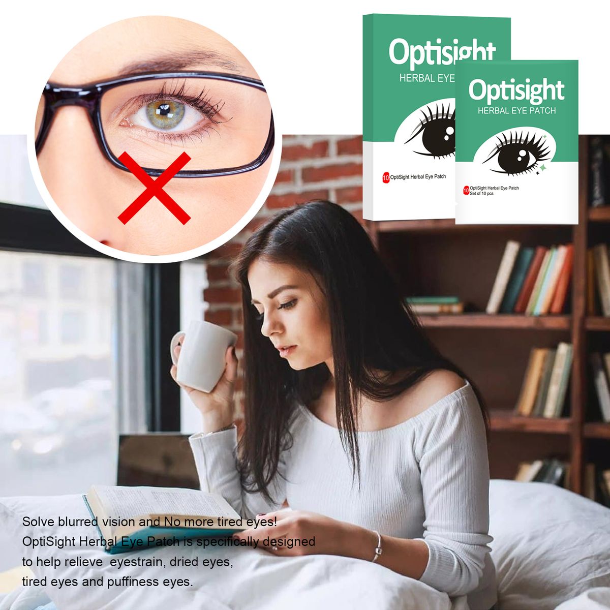 10Pcs/Box Herbal Eye Patches Relieve Eyestrain Dried Eyes