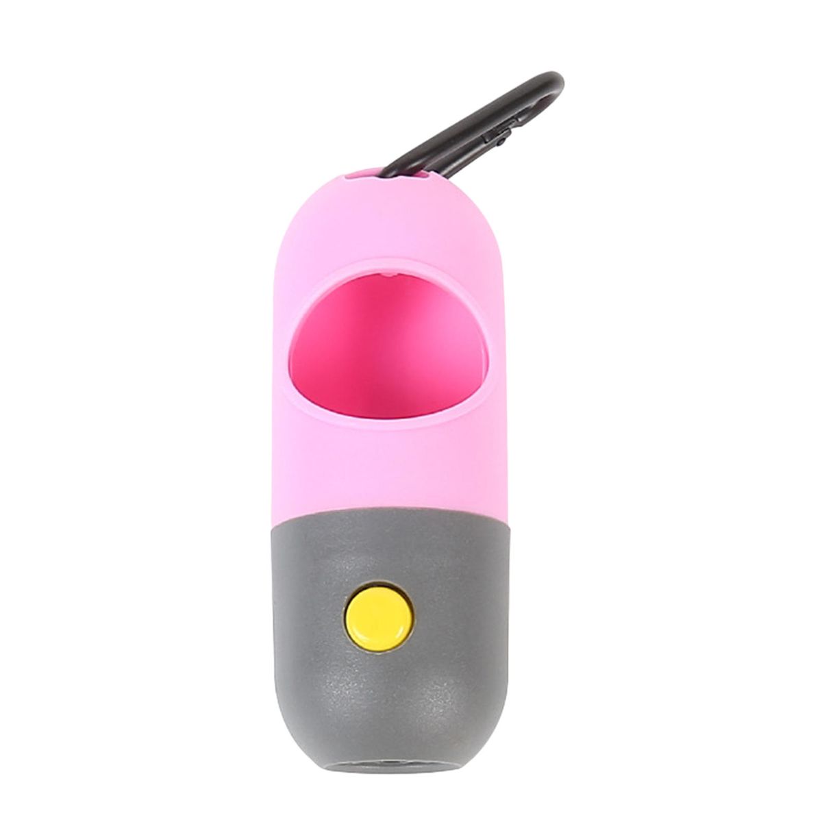 1pc Dog Poop Bags Dispenser With LED Flashlight Leak-proof For Pink