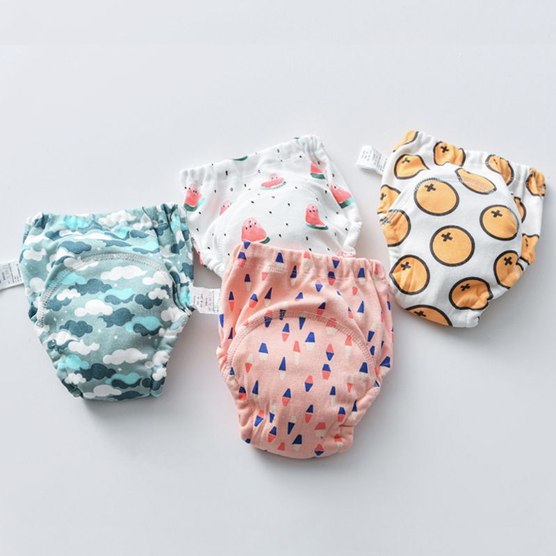 Washable Diaper Urine Absorber Non Leak Baby Pants 4pcs