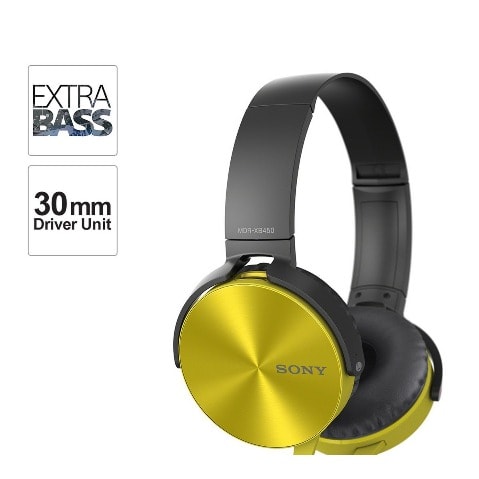 Extra Bass Red Headphone With Mic - Mdr-xb450ap - Yellow