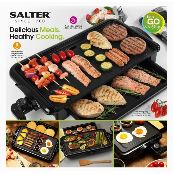 Family Non-Stick Health Grill & Griddle - 2000W